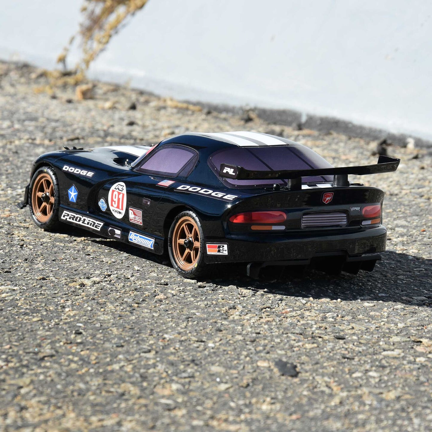 1/12 Pre-Cut 2002 Dodge Viper GTS Black Body: Losi NASCAR - PRO368414