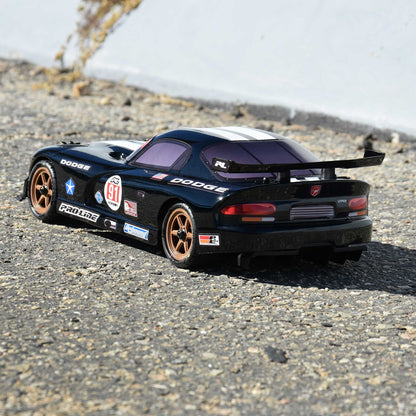 1/12 Pre-Cut 2002 Dodge Viper GTS Black Body: Losi NASCAR - PRO368414