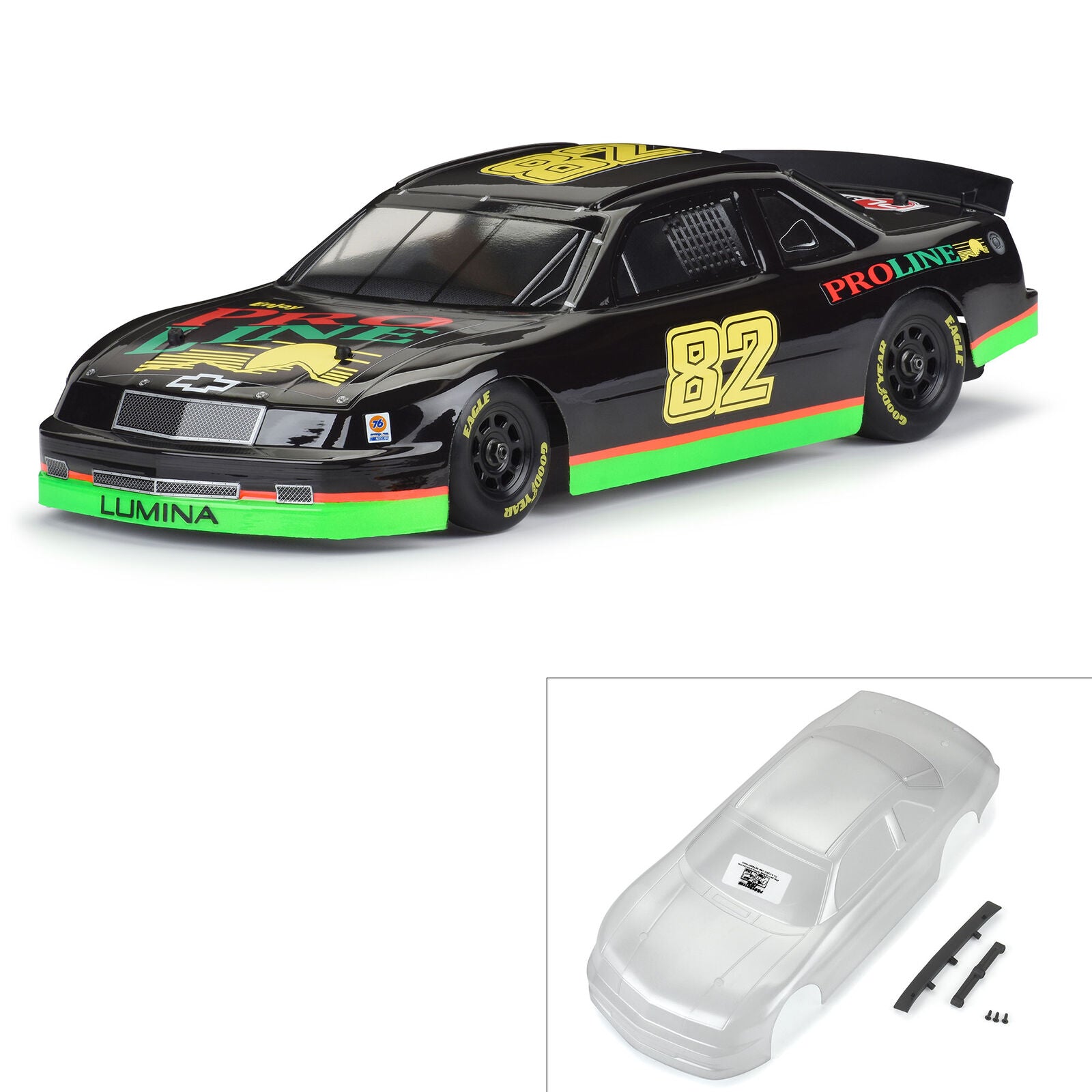 ステイシー・オグモン 1991-92 レプリカジャージー Lサイズ 希少モデル PRO370917 Pro-Line 1/12 Pre-Cut 1990 Chevy Lumina Clear Body: Losi