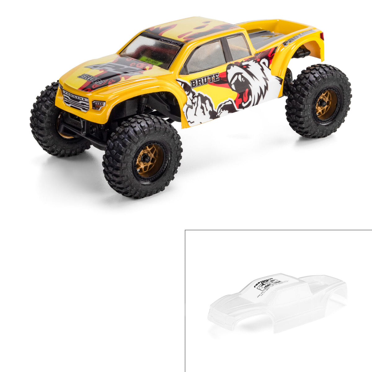 Pro-Line Racing 1/30 Pre-Cut Brute Body, Clear: Axial SCX30 - PRO375217