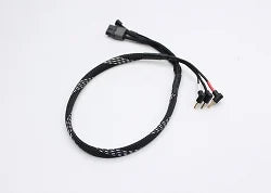 RRE016 Reflex Racing 2mm Bullet Plug Charging Cable Blk/Slvr