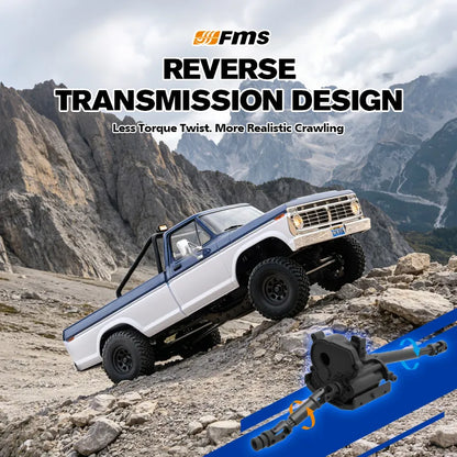 FMS FCX18 II 1:18 Ford F-100 RTR Brushed (Red) - 118L01BDRD