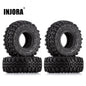 YQT-1005 INJORA 1.0" 56*22mm S5 Soft Rubber Rock Terrain Tires for 1/24 RC Crawlers (4) (T1005)