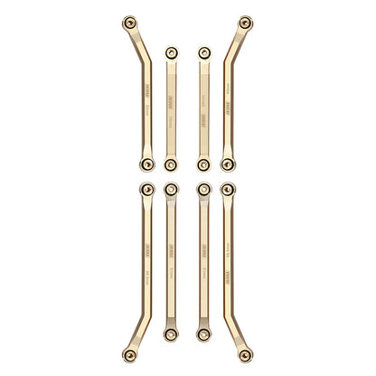 SCX24-126 INJORA 8PCS 37g Heavy Brass High Clearance Chassis 4 Links Set for SCX24 C10 JLU Bronco Base Camp