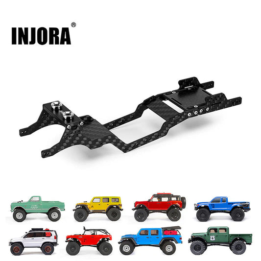 SCX24-182 INJORA Universal LCG Carbon Fiber Chassis Frame Kit for 1/24 SCX24