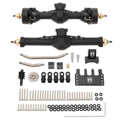 SCX24-01-KY1569 MEUS Racing Plastic Nylon Isokinetic 3-Section CVD Front Rear Axles Maximum Steering Angle 52° +5MM for SCX24 Deadbolt C10 JLU Gladiator Bronco - Front & Rear axles