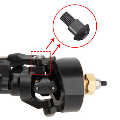 MEUS Racing SCX24 Metal V2 Isokinetic Front Rear Axles +5MM Isokinetic 3-Section CVD With 52° Steering Angle for 1/24 SCX24