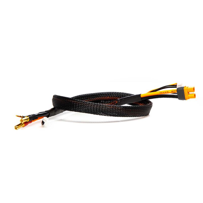 Spektrum Adapter: IC3 Battery / 5mm Bullet with 2' Wires, Smart 2S - SPMXCA316