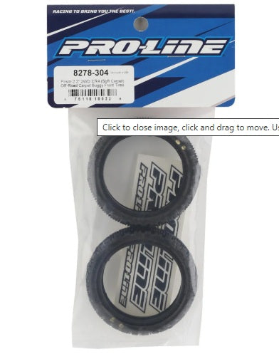 8278-303 Pro-Line Prism Front 2.2" 2WD Buggy Carpet Tires (2) (CR4)