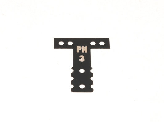 MR3073K PN Racing Mini-Z MR03/MR04 MM Spring Steel T-Plate #3 (Black)