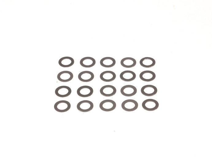 PN Racing Graphite Nylon Shims 4.1x6.5x0.3mm (20pcs) - 741603
