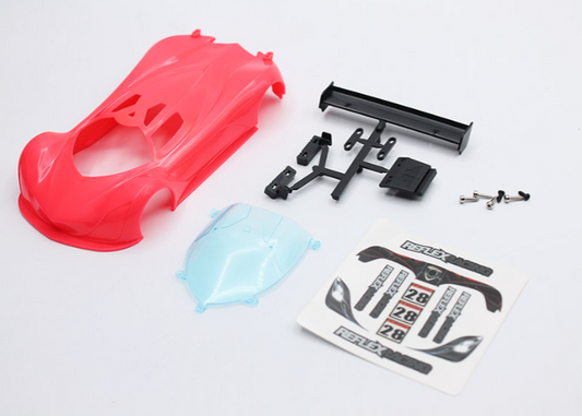 Reflex Racing MF-1 ABS Plastic Body Set (Fluorescent Red )- RAW-001-FR