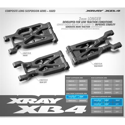 Composite Long Suspension Arm Rear Lower Left - Hard 363123-H