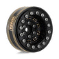Injora 1.3” 81g/pcs Super Heavy Brass -5.25mm Offset Beadlock Wheels for 1/24 or 1/18 RC Crawler - YQW-1305BGD