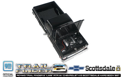 RC4WD Trail Finder 2 "LWB" RTR W/ Chevrolet K10 Scottsdale Hard Body Set (Black) w/2.4GHz Transmitter - Z-RTR0067