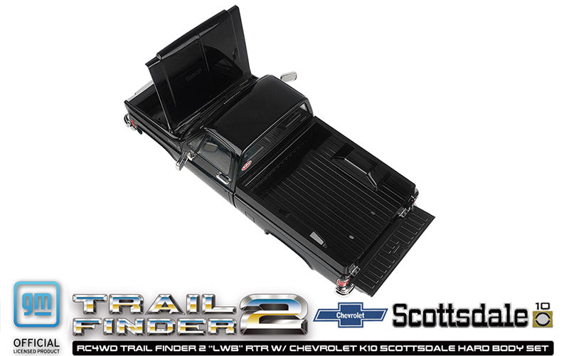 RC4WD Trail Finder 2 "LWB" RTR W/ Chevrolet K10 Scottsdale Hard Body Set (Black) w/2.4GHz Transmitter - Z-RTR0067