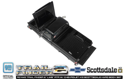 RC4WD Trail Finder 2 "LWB" RTR W/ Chevrolet K10 Scottsdale Hard Body Set (Black) w/2.4GHz Transmitter - Z-RTR0067