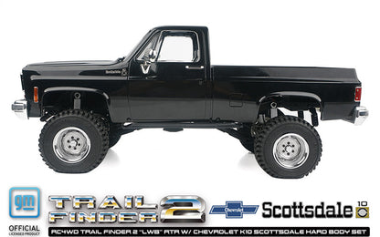 RC4WD Trail Finder 2 "LWB" RTR W/ Chevrolet K10 Scottsdale Hard Body Set (Black) w/2.4GHz Transmitter - Z-RTR0067