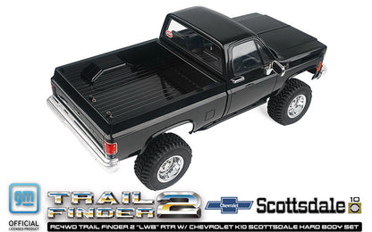 RC4WD Trail Finder 2 "LWB" RTR W/ Chevrolet K10 Scottsdale Hard Body Set (Black) w/2.4GHz Transmitter - Z-RTR0067