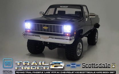 RC4WD Trail Finder 2 "LWB" RTR W/ Chevrolet K10 Scottsdale Hard Body Set (Black) w/2.4GHz Transmitter - Z-RTR0067