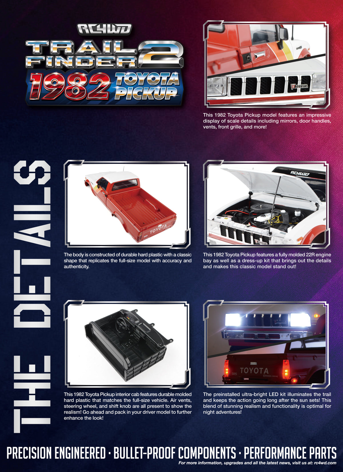 RC4WD Trail Finder 2 RTR W/1982 Toyota Pickup Hard Body Set (Red) Z-RTR0070