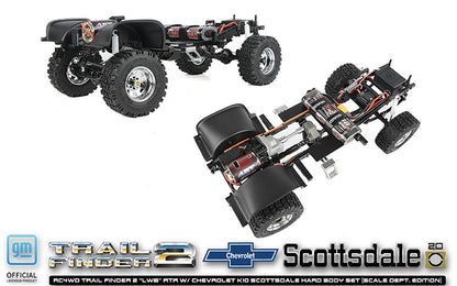 RC4WD Trail Finder 2 "LWB" 1/10 RTR 4WD Scale Truck w/Chevrolet K10 Scottsdale Hard Body (Scale Dept. Edition) w/2.4GHz Transmitter - ZRTR0071