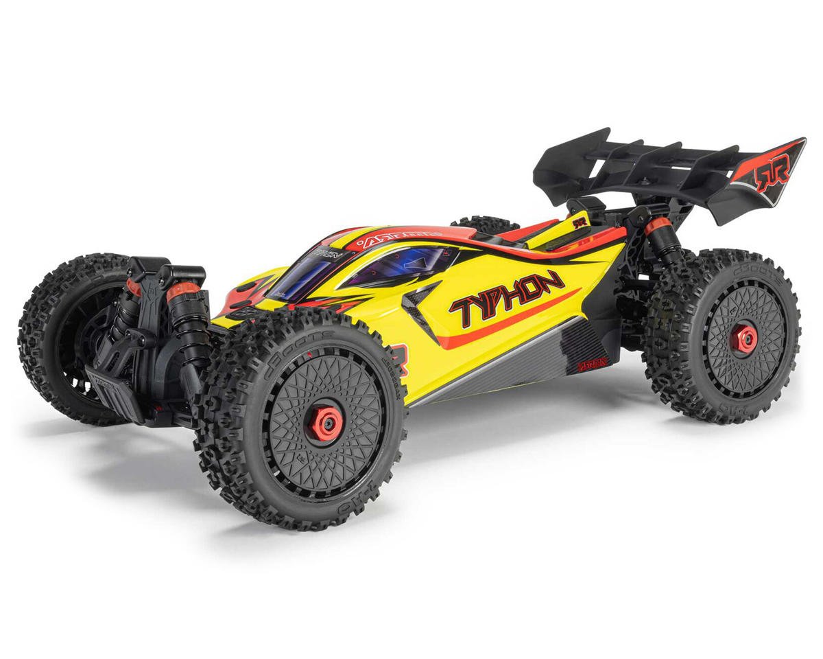 Arrma Typhon Mega 665 1/8 4WD Electric Buggy (Yellow) w/SLT2 2.4GHz Radio - ARA4206V4T2