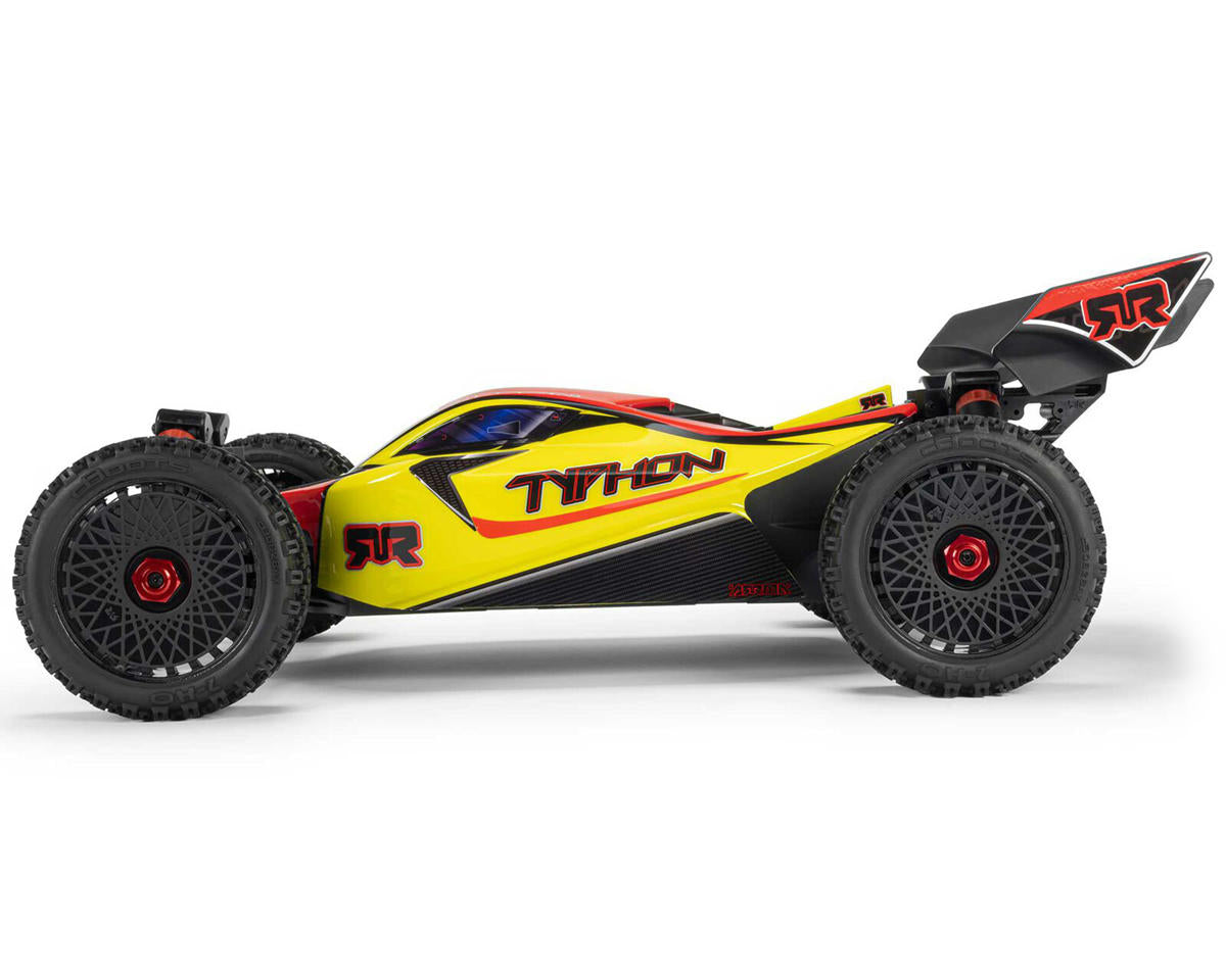 Arrma Typhon Mega 665 1/8 4WD Electric Buggy (Yellow) w/SLT2 2.4GHz Radio - ARA4206V4T2