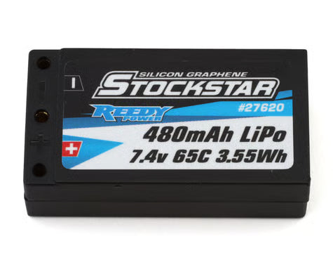 Reedy Power Stockstar 480 mah 65C 7.4V Sticker Battery - 27620