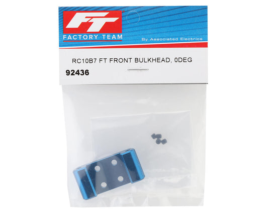 Team Associated RC10B7 Factory Team Aluminum Front Bulkhead (+/-2.5 Deg) - 92436