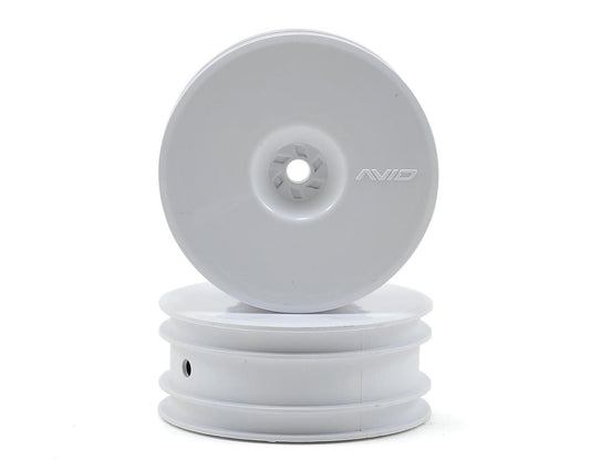 AV1103-W Avid RC 12mm Hex Satellite 2.2" Front Buggy Wheels (White) (2) (B6/RB6/YZ2)