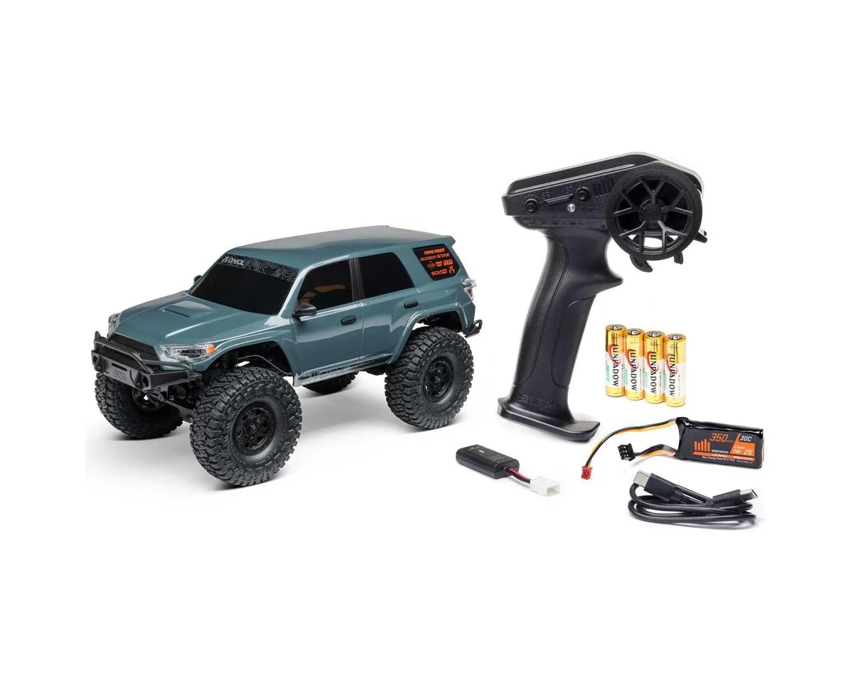 AXI-2035T2 Axial SCX24 Toyota 4Runner 1/24 4WD RTR Scale Mini Crawler (Grey) w/2.4GHz Radio, Battery & Charger