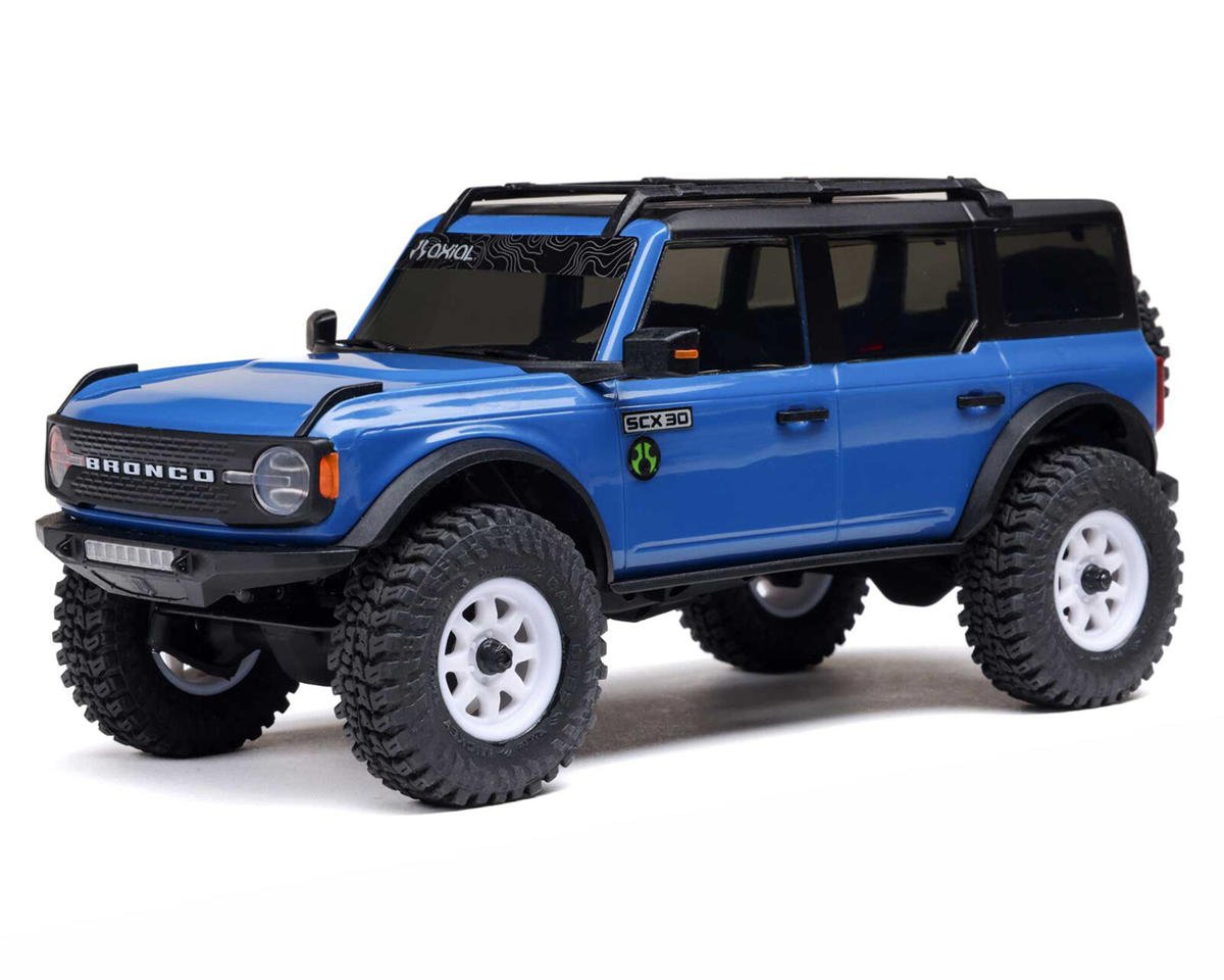 Axial SCX30 Ford Bronco 1/30 4WD RTR Scale Mini Crawler w/2.4GHz Radio, Battery & Charger (Blue) - AXI-2048T1