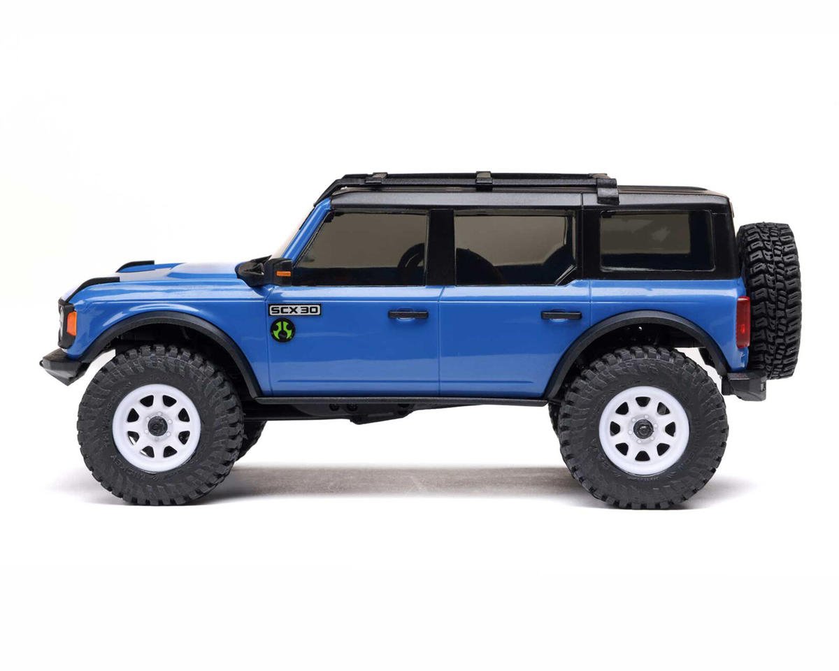 Axial SCX30 Ford Bronco 1/30 4WD RTR Scale Mini Crawler w/2.4GHz Radio, Battery & Charger (Blue) - AXI-2048T1