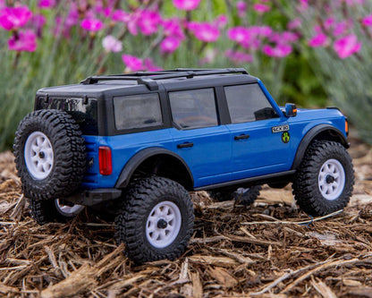 Axial SCX30 Ford Bronco 1/30 4WD RTR Scale Mini Crawler w/2.4GHz Radio, Battery & Charger (Blue) - AXI-2048T1