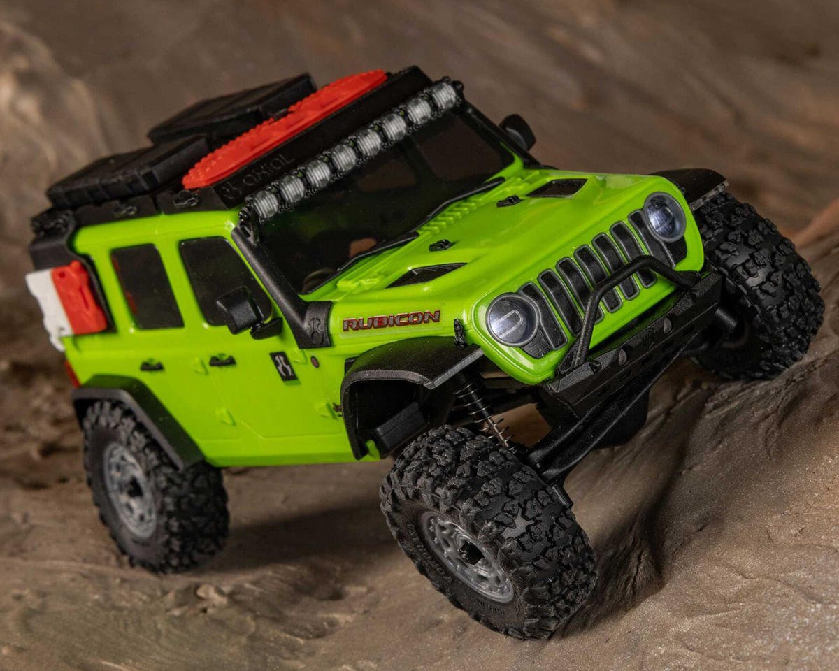 Axial SCX30 Jeep Wrangler JLU 1/30 4WD RTR Scale Mini Crawler w/2.4GHz Radio, Battery & Charger (Green) - AXI-2261T1