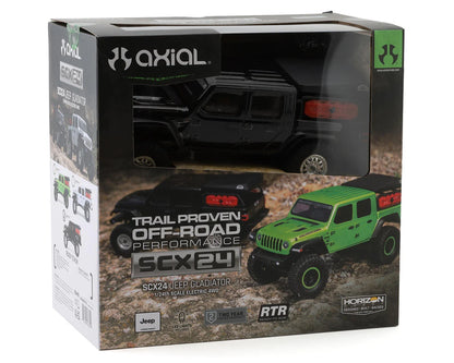 AXI00005V2T5 Axial 1/24 SCX24 Jeep JT Gladiator 4x4 RTR Brushed Rock Crawler Black, Battery & Charger Included
