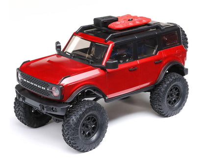 AXI00006T1 Axial SCX24 2021 Ford Bronco Hard Body 1/24 4WD RTR Scale Mini Crawler (Red) w/2.4GHz Radio