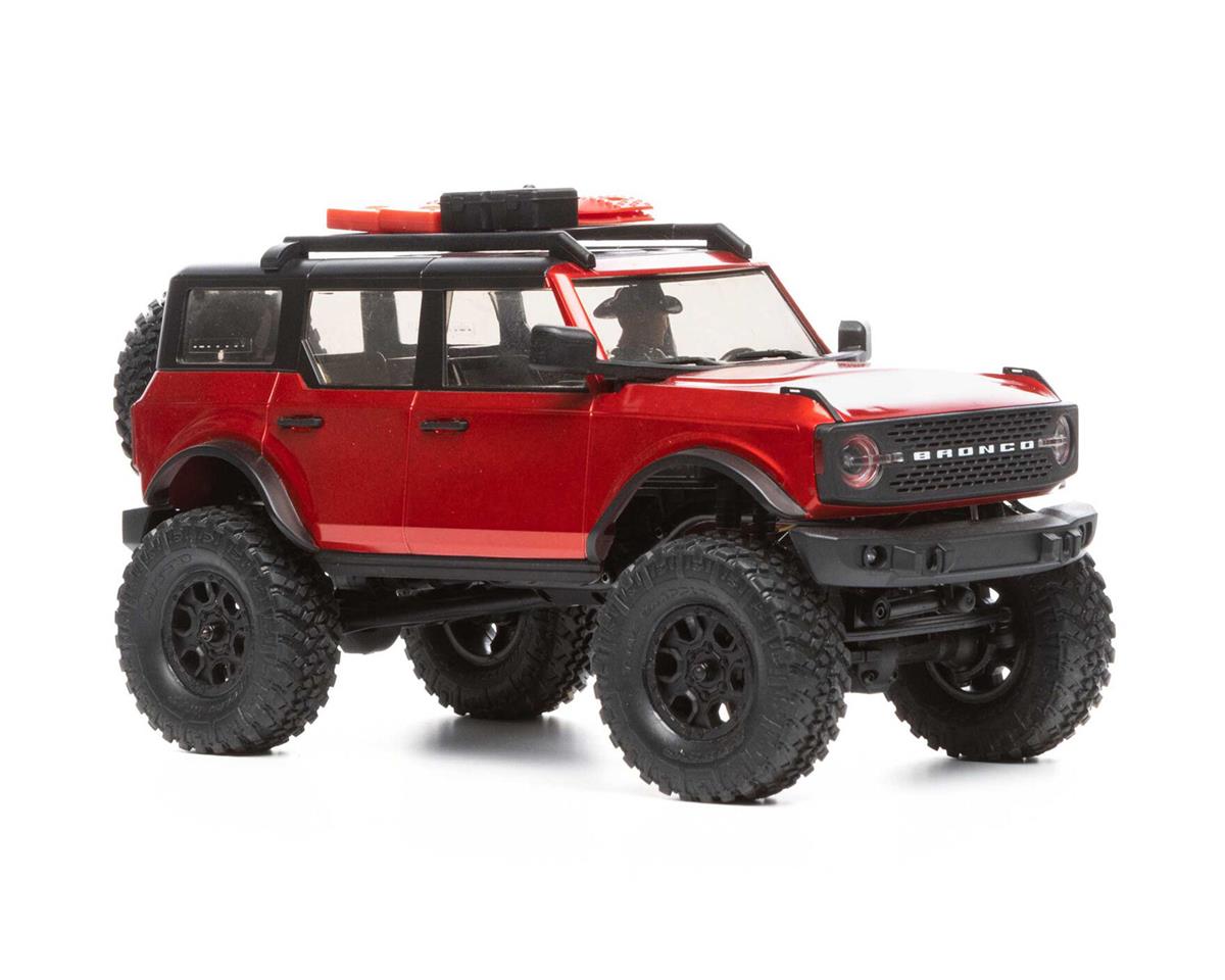 AXI00006T1 Axial SCX24 2021 Ford Bronco Hard Body 1/24 4WD RTR Scale Mini Crawler (Red) w/2.4GHz Radio