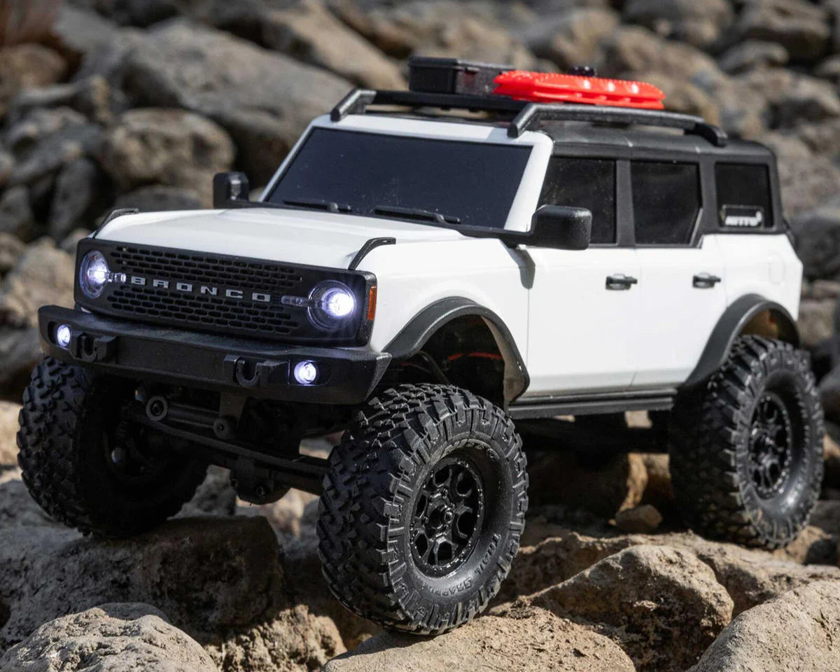Axial SCX24 Ford Bronco Hard Body 1/24 4WD RTR Scale Mini Crawler (White) w/2.4GHz Radio, Battery & Charger - AXI00006V2T4