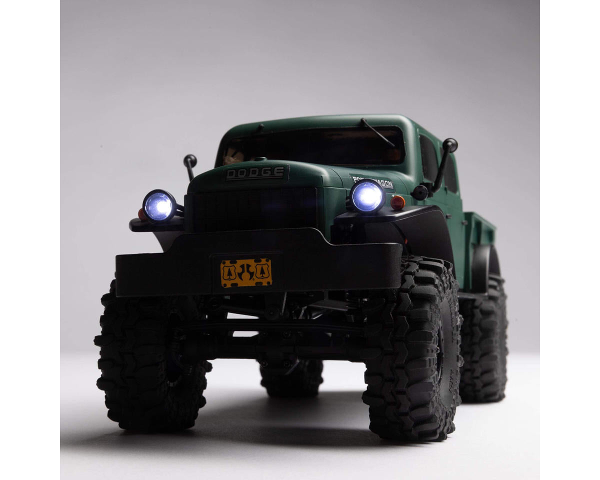 AXI00007T2 Axial SCX24 40's 4 Door Dodge Power Wagon 1/24 4WD RTR Scale Mini Crawler (Green) w/2.4GHz Radio