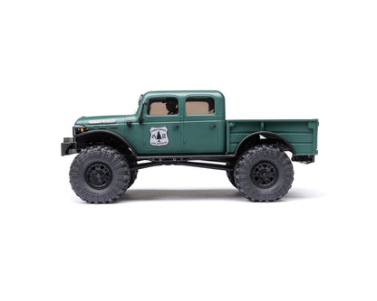AXI00007T2 Axial SCX24 40's 4 Door Dodge Power Wagon 1/24 4WD RTR Scale Mini Crawler (Green) w/2.4GHz Radio