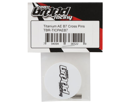 TBR-TICPAEB7 Team Brood Team Associated RC10B7/B7D Titanium Differential Cross Pins (2)