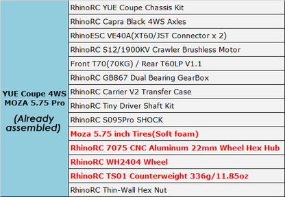 Rhino RC Yue Coupe 4WS
