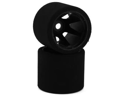 Contact LMP12 1/12 Pre-Mounted "T Foam" Rear Tires (Black) (46mm) (2) (35 Shore) w/12mm Hex Wheels - JT3-35RT