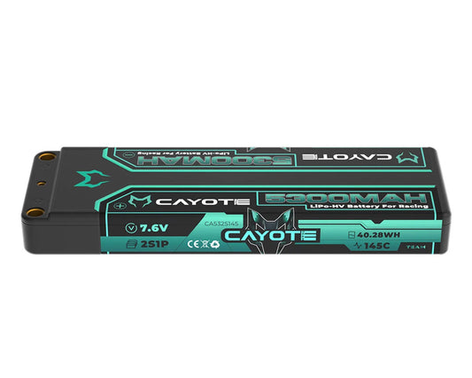 Cayote 2S 145C LCG Stick LiHV Battery (7.6V/5300mAh) w/5mm Bullets - CYE532S145