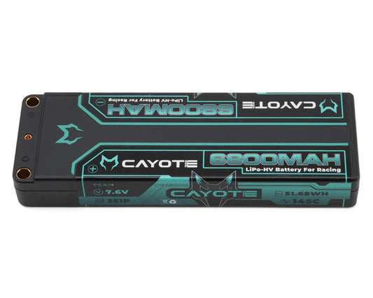 CAYOTE 2S 145C LCG Stick LiHV Battery 7.6v/6800mAh w/5mm Bullets CYE682S145