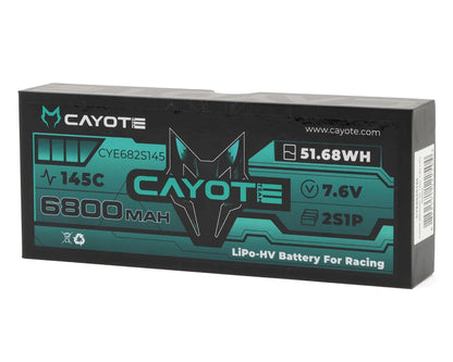CAYOTE 2S 145C LCG Stick LiHV Battery 7.6v/6800mAh w/5mm Bullets CYE682S145