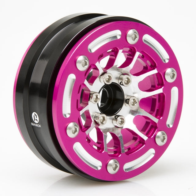 RhinoRC MOZA 1.9 Inch Super Pink Color Aluminum Wheel Rim 4PCS - 19S01