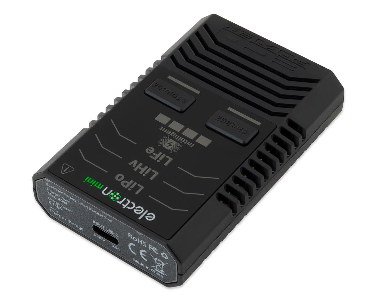ECP-1008 EcoPower Intelligent 2S 450mAh PH2.0 LiPo Battery/"Electron Mini" Charger Bundle (SCX24 & Other Mini Crawlers)